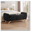 Banc rembourré en velours côtelé avec rangement 57 po-133404081
