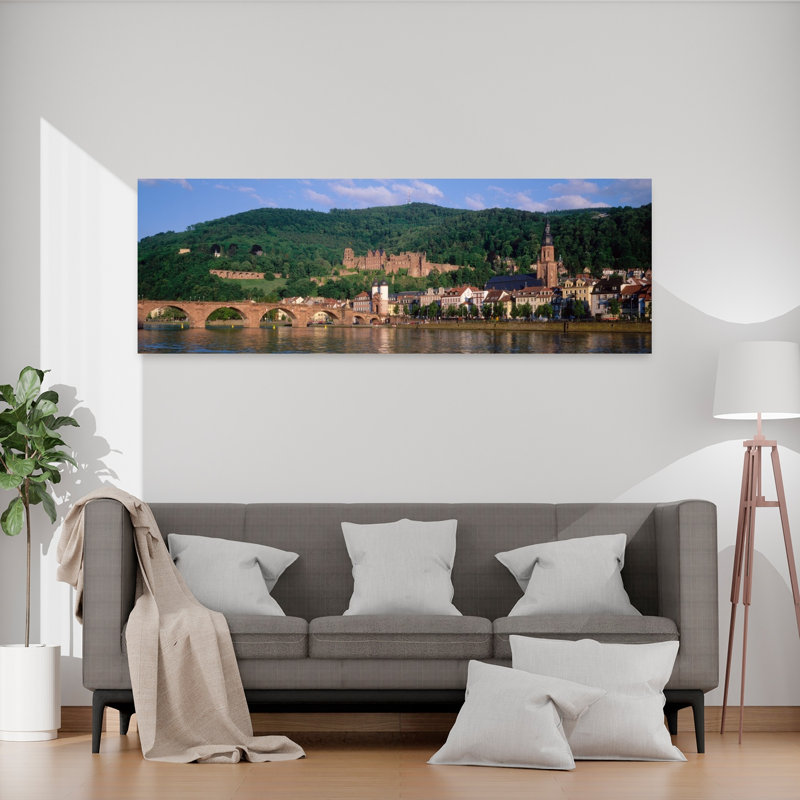Allemagne, Heidelberg, rivière Neckar, art contemporain de l'architecture urbaine, H 20 po x l 60 po
