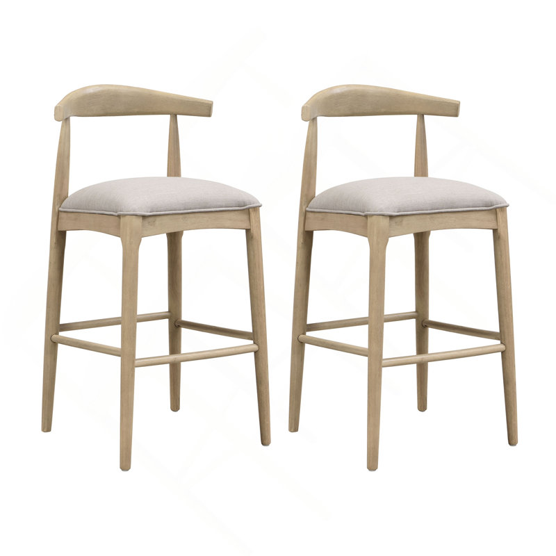 TABOURET EN TISSU (ENSEMBLE DE 2), Gris, Naturel
