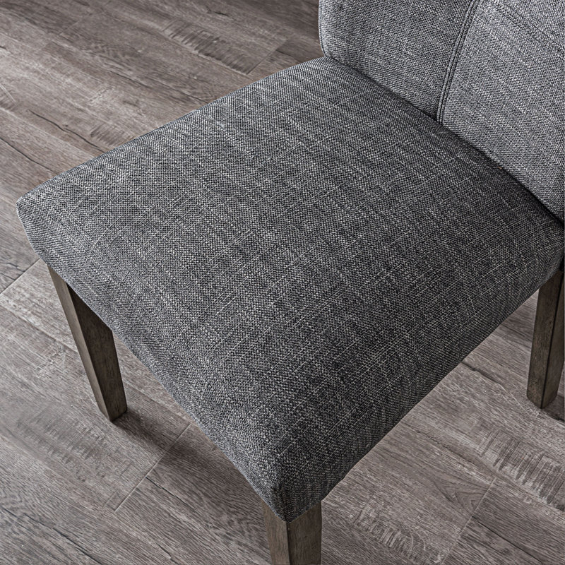 Chaise d'appoint en lin gris foncé