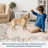 Mushroom Scalloped Floral Washable Non-Slip Area Rug Low Pile Soft Thin Botanical Carpet for Living Room Bedroom Dining Room Playroom-577474037-577474038