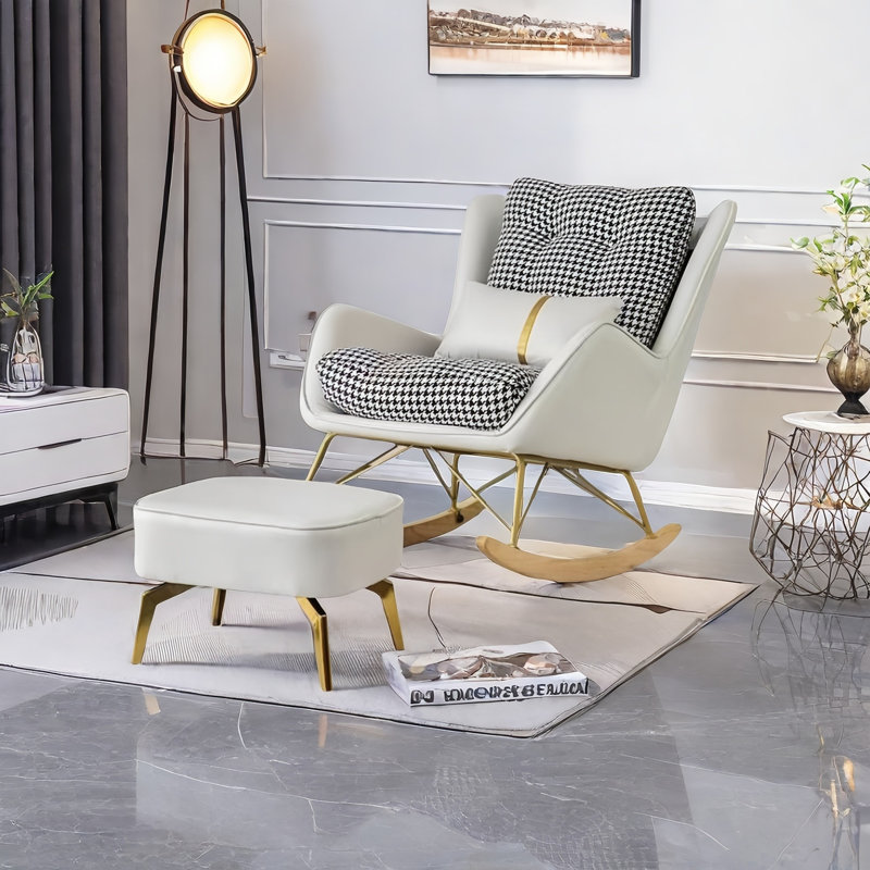 Fauteuil berçant, Blanc perle