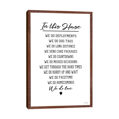 In This House Military Family - Print on Canvas