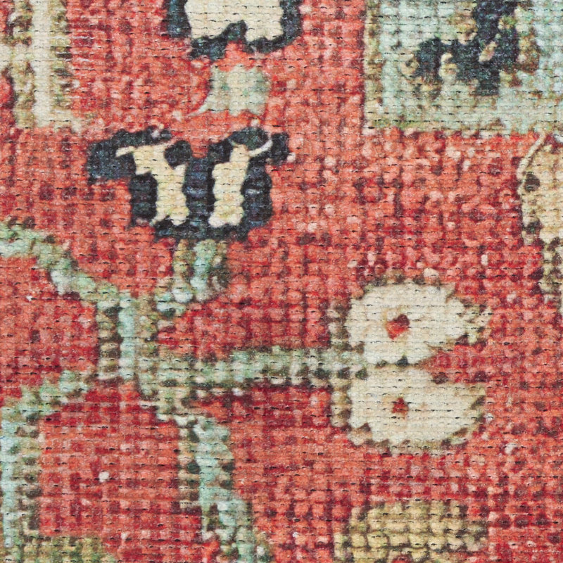 Heriberto Machine Washable Vintage Area Rug, Rectangle 7'10" x 9'10"