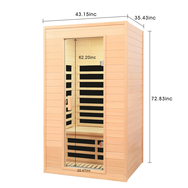 Hemlock Two-person Far Infrared Roof Embedded Indoor Sauna Room 