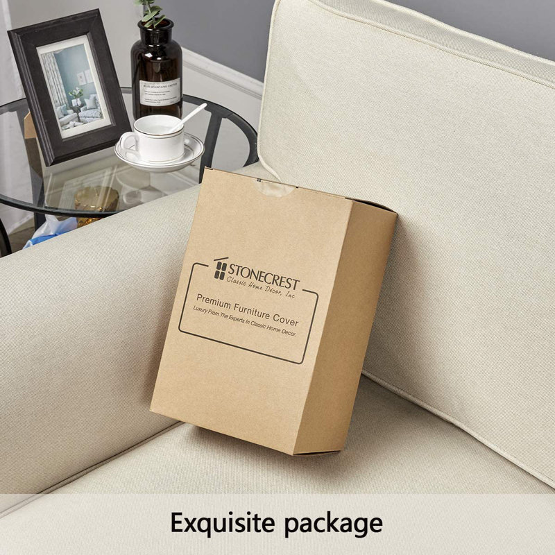 Box Cushion Recliner Slipcover, Grey Velvet, 244cm H x 86cm W x 51cm D