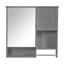 Armoire à pharmacie murale moderne, armoire de rangement murale avec miroir, armoire d'appoint