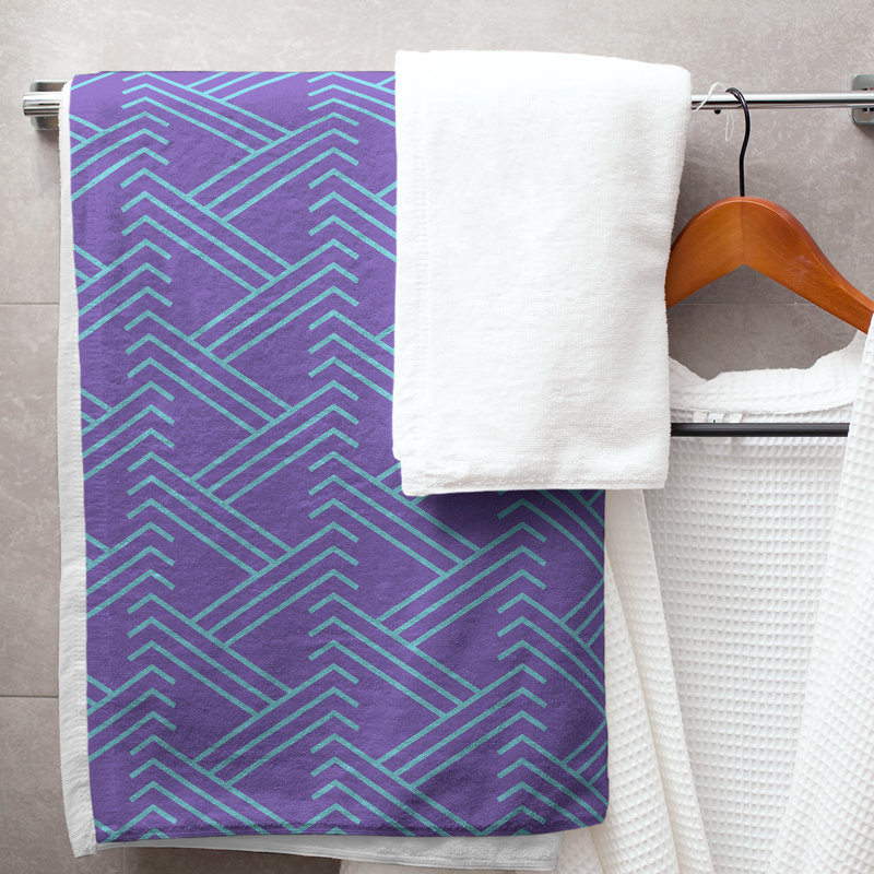 Jordao Bath Towel, Grape/White