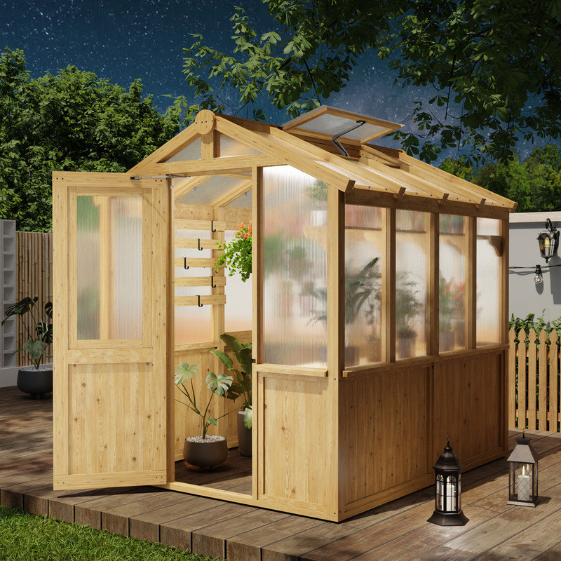 Wooden Polycarbonate Greenhouse