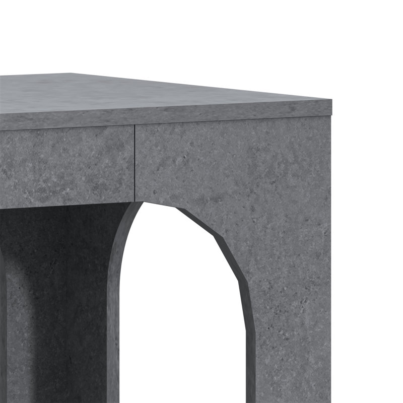 Chingford Transitional Coordinated 2 Piece Living Room Table Set, Concrete