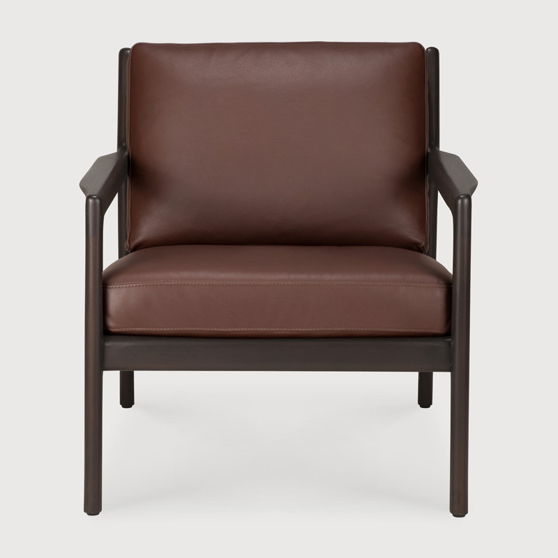 Jack Lounge Chair, Burgundy Leather