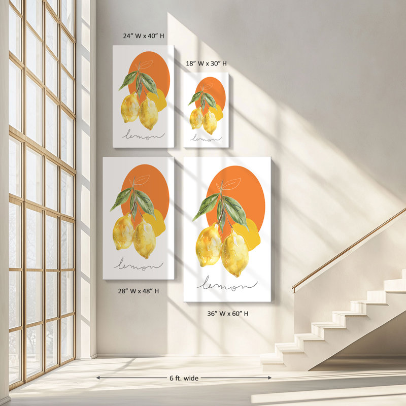 « Lemon » de Carol Robinson – Impression sur toile, H 60 po x l 36 po x P 1,5 po