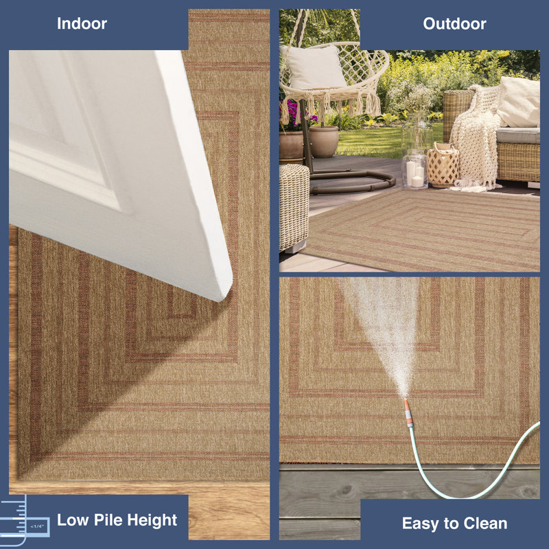 Tapis intérieur / extérieur en polypropylène tissé à la machine Mccleod, Rectangle 3 pi 3 po x 4 pi 11 po