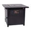 Table de foyer d'extérieur au propane en acier avec couvercle Marilyn H 24,75 po x l 28,5 po