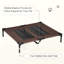 Dillan Large Raised Dog Bed Outdoor Indoor Mesh Pet Cot Metal Frame Brown
