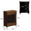 Cabinet audio avec lumière chaude - porte en verre trempé, 4 tablettes