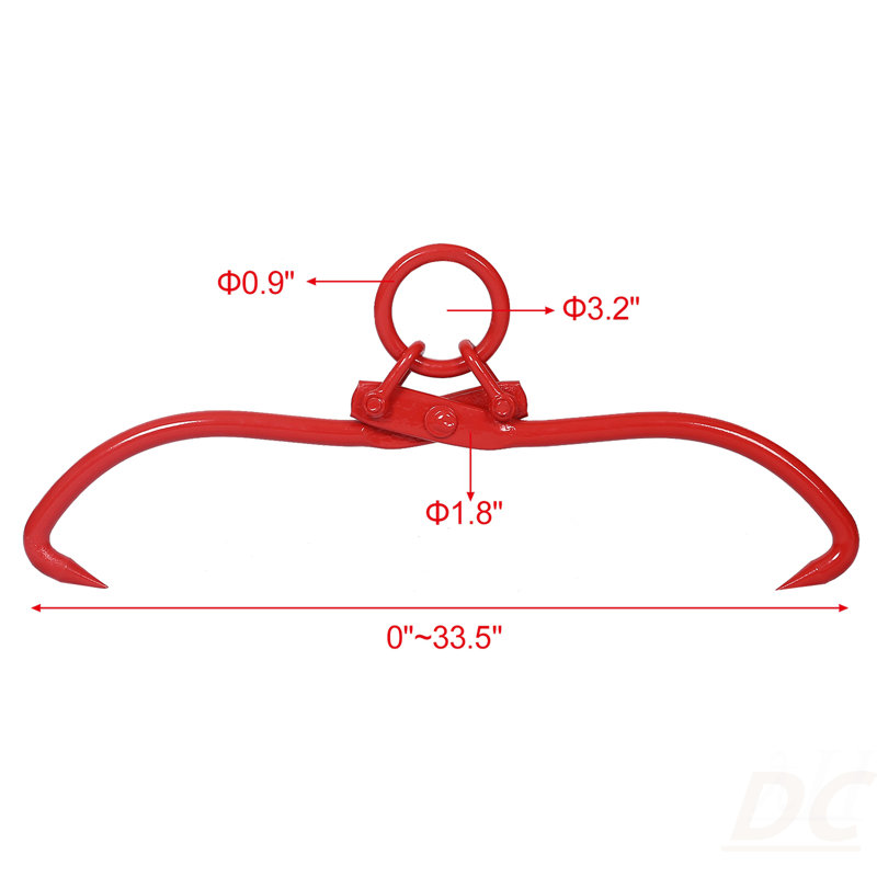 Skidding Tongs With Ring 32Inch, 3" H x 32.93" W x 12.93" D