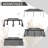  20 Ft. W × 10 Ft. D Heavy-Duty Metal Outdoor Patio Gazebo-93303232