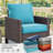 Allo 24"X22"X6" Patio Thick Cushions & Pillows Set - Deep Seat Indoor/Outdoor Water & Fade Resistant-891677080-891677076