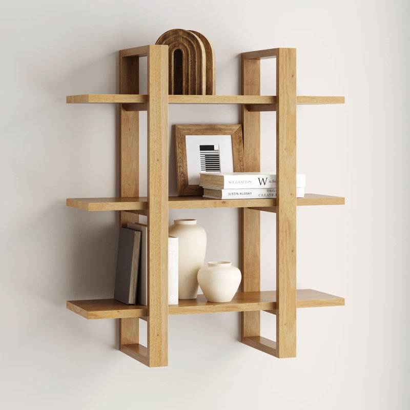 Tablette décorative 3 pièces Ermonela, Brun naturel