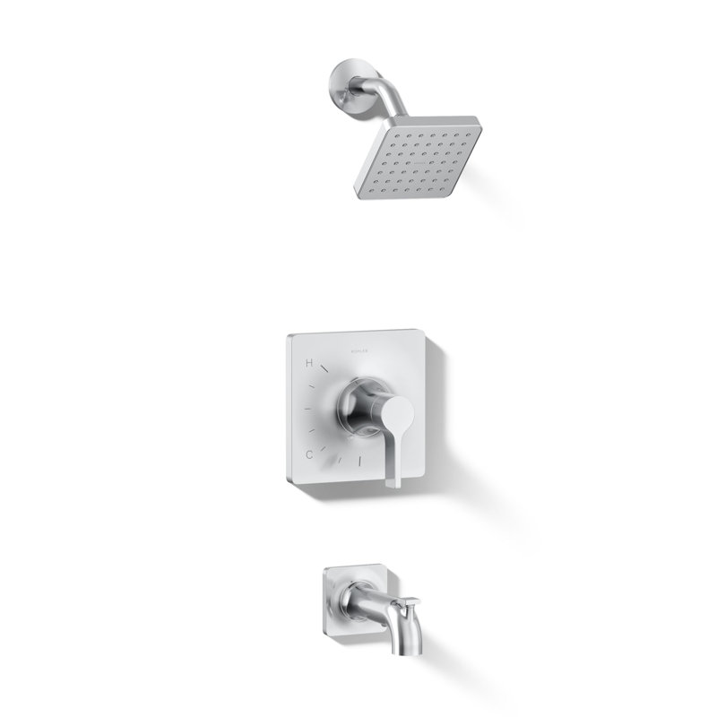 Venza Rite-Temp 1.75 GPM Bath and Shower Faucet Trim Set, Polished Chrome