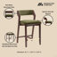 Tabouret de comptoir rembourré en bois Patricia-348330606