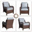 Fauteuil haut de gamme en rotin pour l'extérieur avec coussin-442936993