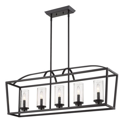 Skegness 5 - Light Matte Black Pendant