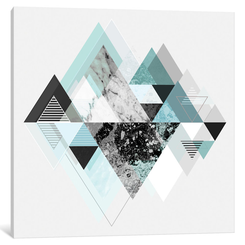 «Graphic CX in Turquoise», impression sur toile, H 37 po x l 37 po x P 1,5 po