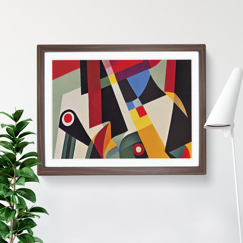 Unforgettable Modern Abstract Art - Framed Print, 25cm H x 34cm W x 2cm D, Walnut Framed