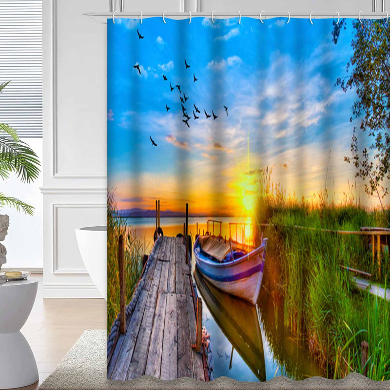 Rideau de douche Sunset Beach, L 72 po x l 72 po