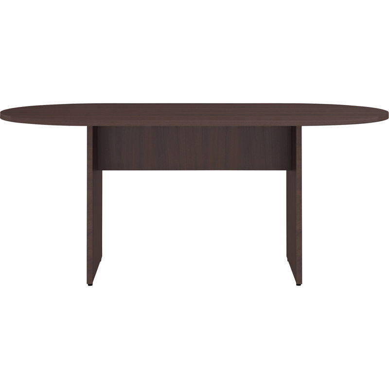 Espresso Wood Laminate Oval Conference Table