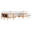 Canapé modulaire d'extérieur en teck de 8 pièces Haven avec coussins Sunbrella Haven-72605257