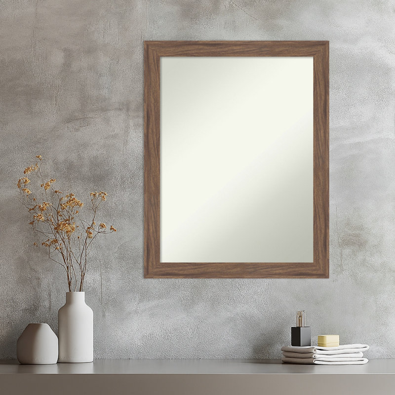 Miroir mural étroit non encadré à cadre pia, 27 po x 21 po
