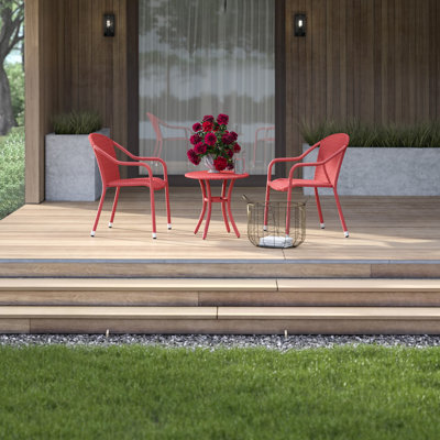 Cannice Wicker 2 - Person Patio Conversation Set