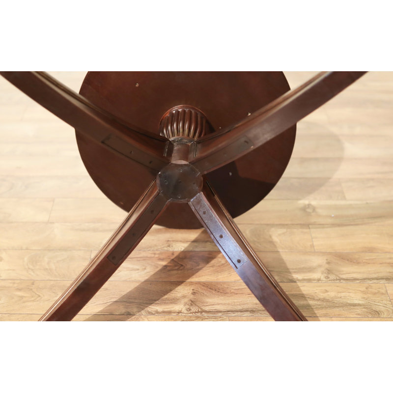 Round Mahogany Wood Dining Table