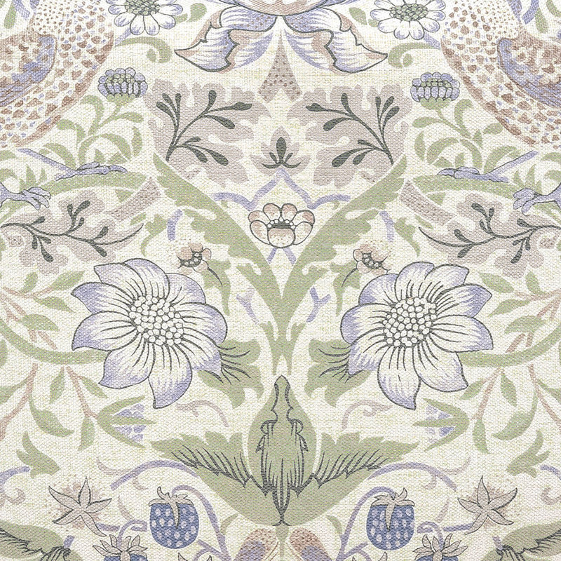 Repose-pieds Morris & Co., Strawberry Thief in Fig&Thyme