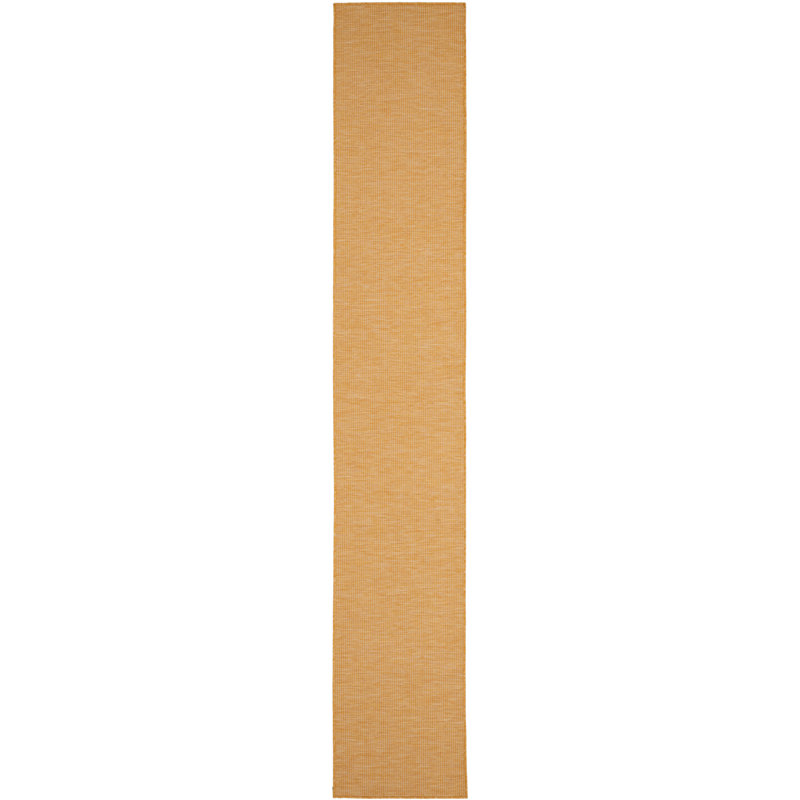 Lillehammer Solid Indoor/Outdoor Area Rug, Runner 2'2" x 12', Yellow