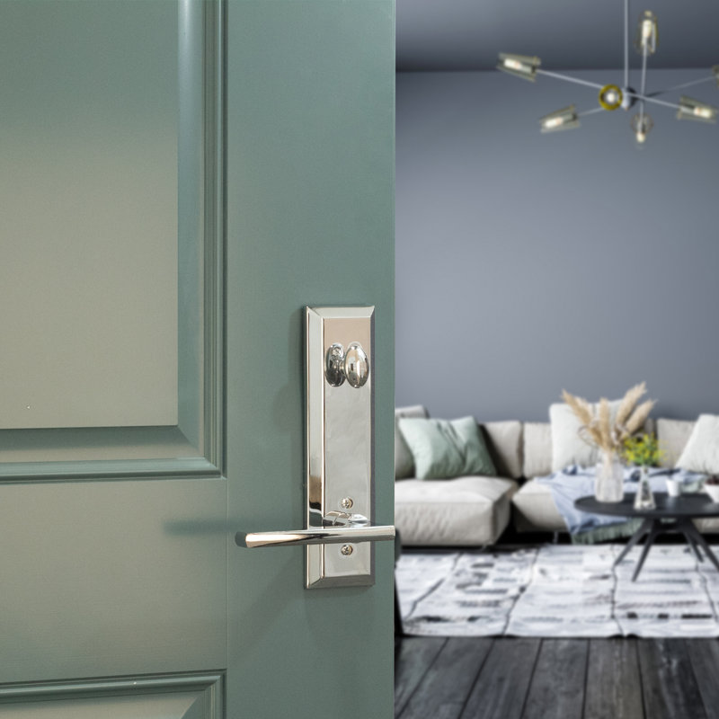 Handle With Lever And Deadbolt, Right, Chrome