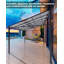 Lean To Gazebo, Pergola murale à toit rigide avec toit en polycarbonate, pavillon de jardin en aluminium-108208636