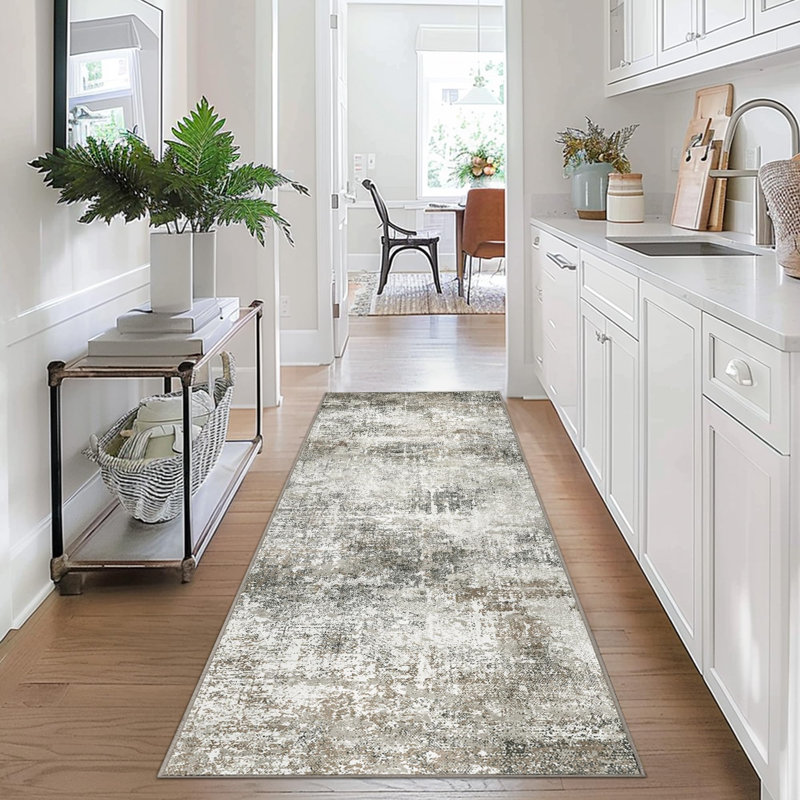 Performance Machine Washable Area Rugs, Runner 2' x 7', Gray
