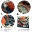 Dragon japonais japonais au large de Kanagawa V - art mural en métal Dragons-1008354117