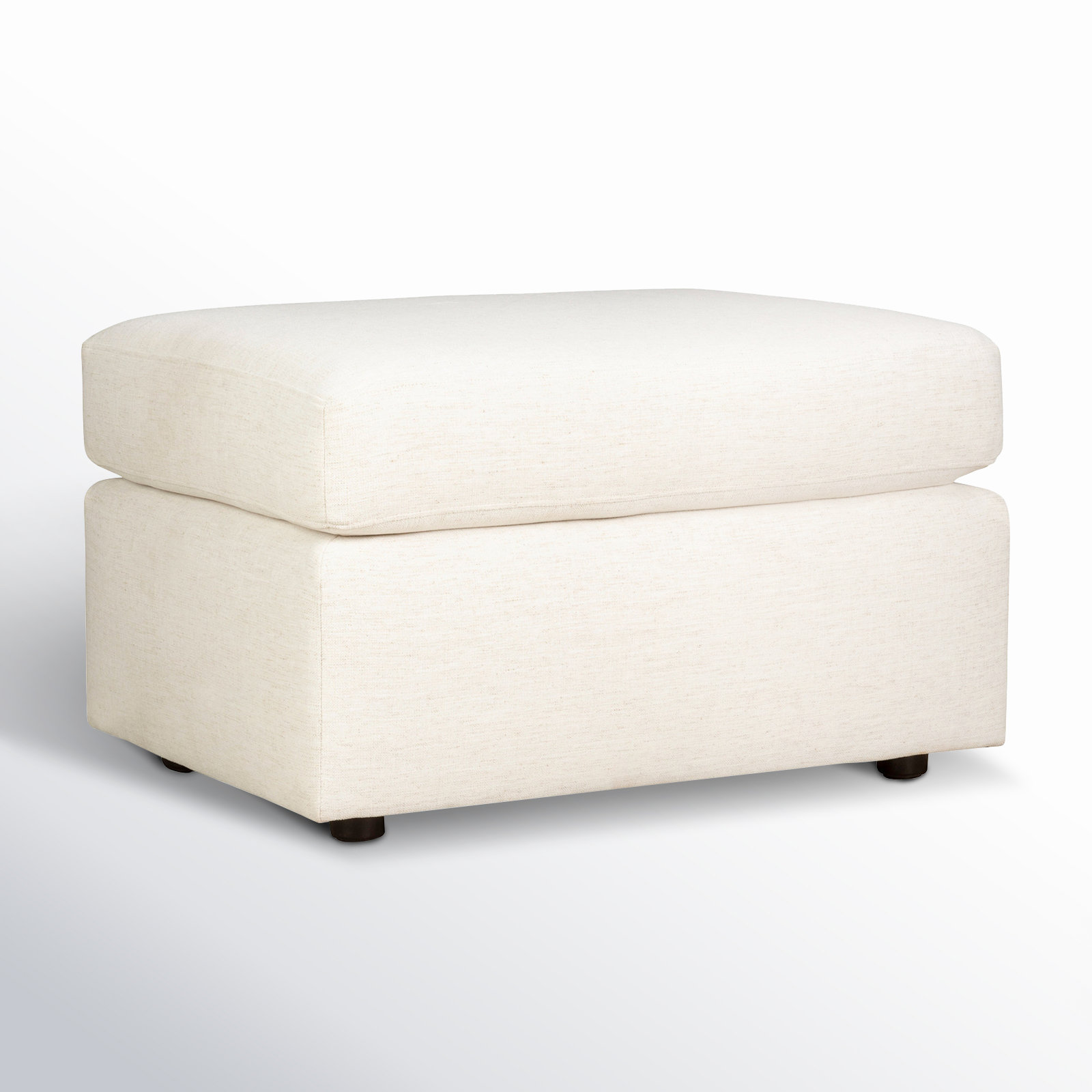 Damari Upholstered Ottoman, Nomad Snow Crypton® Chenille