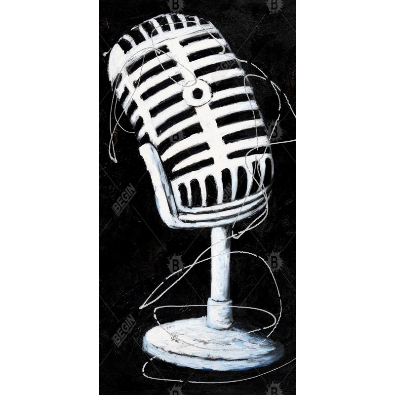 Microphone - 15.75"x31.50" Desk mat