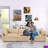 Wauseon 112.6"W Chenille 3 - Seater Sofa , With Pull - Out Storage Drawers Under Each Seat，Armrest Crescent Design.-71906574