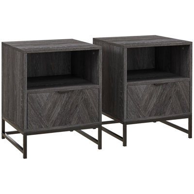 Moniqua 40cm W Steel Bedside Table