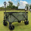 Utilitaire utilitaire de jardin pliable couleur chariot de camping pique-nique extérieur chariot de plage, vert