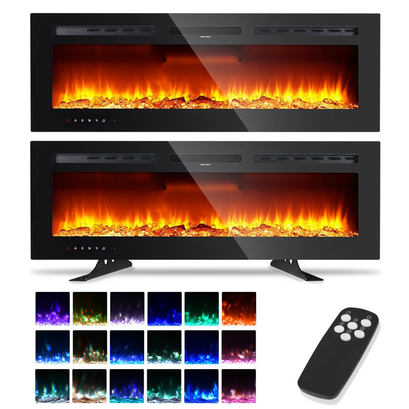ZACOO 55.12 cm W Fireplace