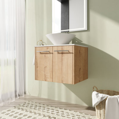 Hirai 23.67'' Single Bathroom Vanity with Sintered Stone Top