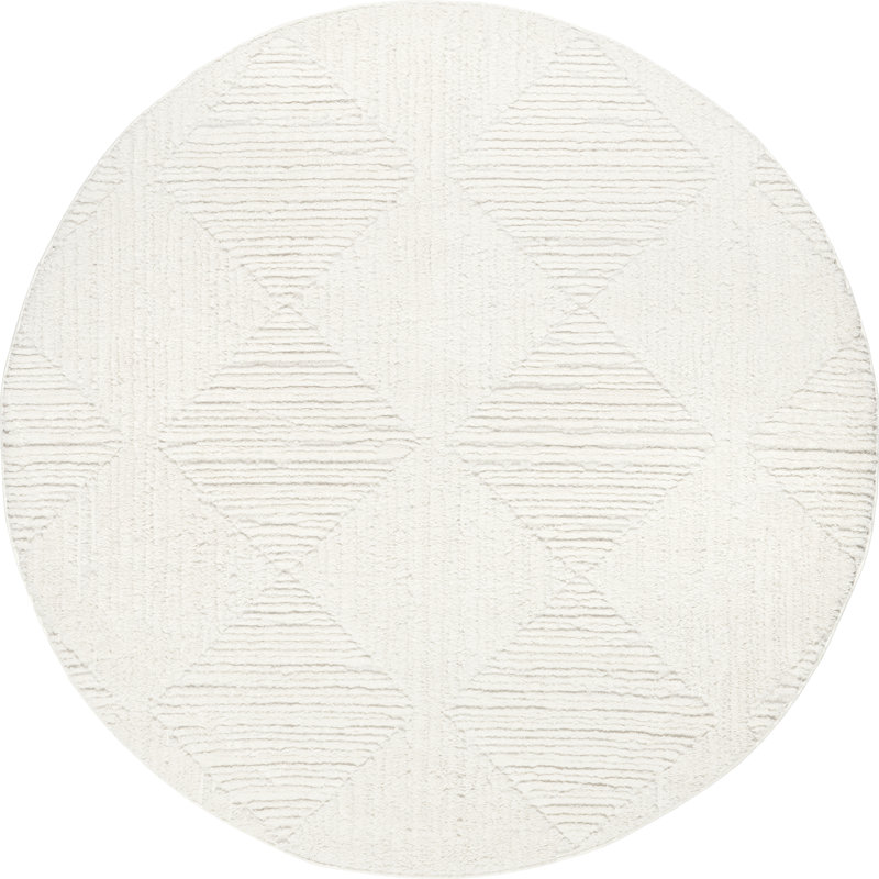 Tapis géométrique pour salle à manger Kerry, Rond 6 pi